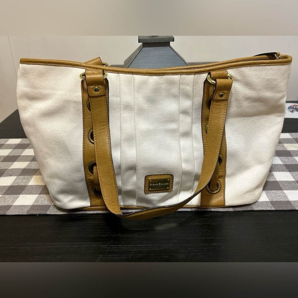 Etienne Aigner Tote Bag with Magnetic and Zip Closure
